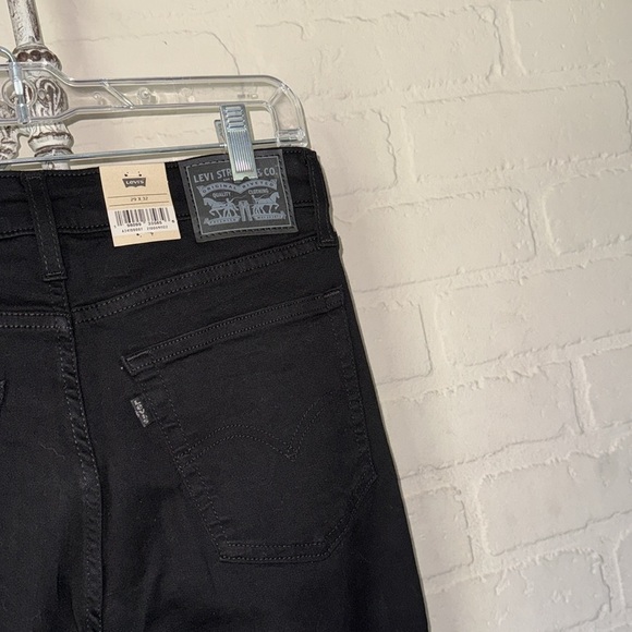 Levi's 726 Flare Jeans Black denim stretch 29 waist 32 inseam high rise NEW - Picture 6 of 6